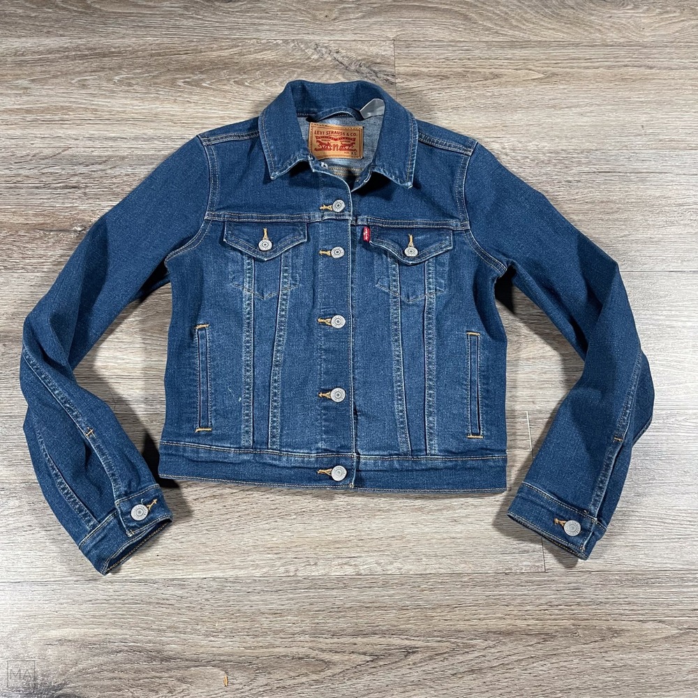 Levi's Women's Trucker Jacket Denim Jean Outerwear Casual XS Blue‎